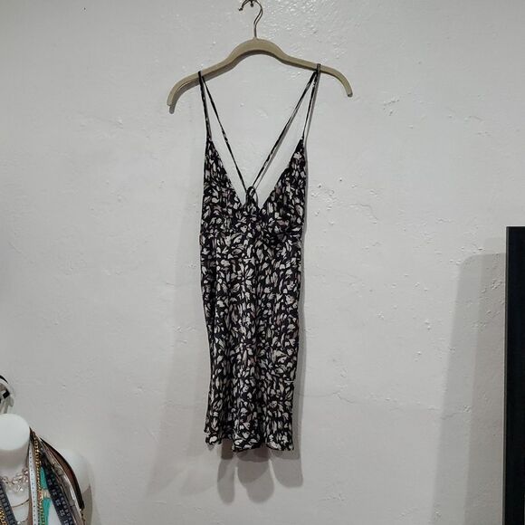 Free People Hang on Halter Printed Slip Dress Size M - Picture 2 of 11